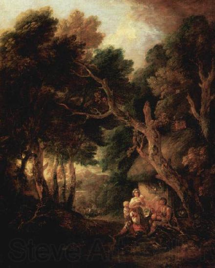 Thomas Gainsborough Pfeiferauchender Bauer vor der Huttentxr France oil painting art